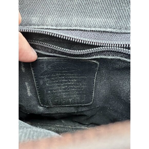 Vintage Brighton Leather Alligator Embossed Black & Brown Shoulder Handbag - Picture 5 of 10